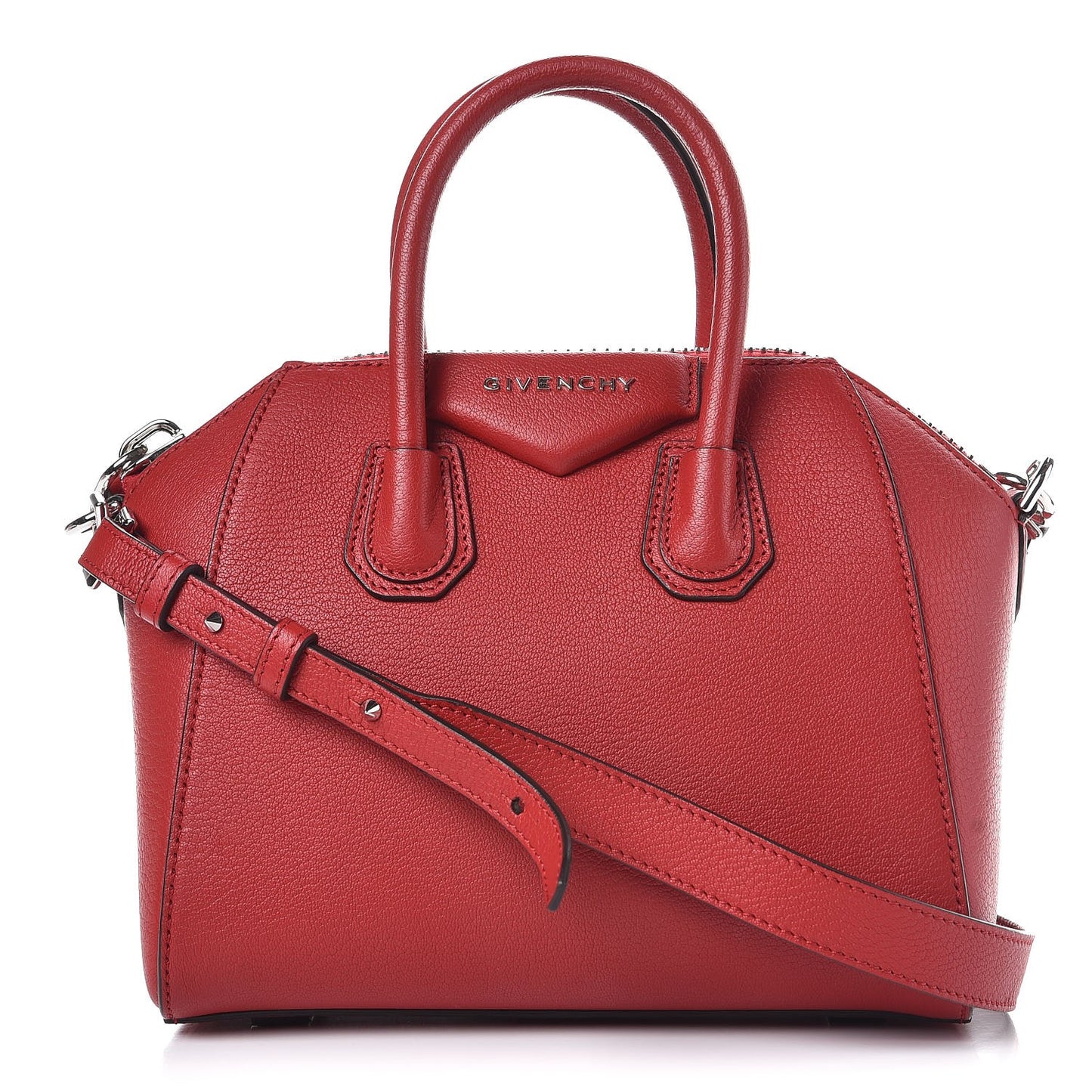 Sugar Goatskin Mini Antigona Medium Red