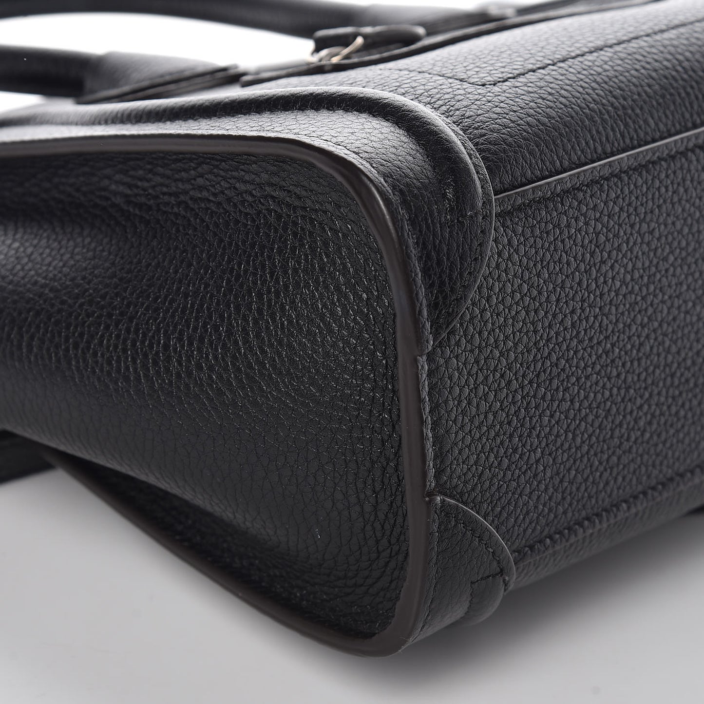 Drummed Calfskin Nano Luggage Black