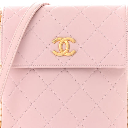 Chanel Calfskin Quilted Pearl Small About Pearls Hobo Bag Light Pink 8 of 11