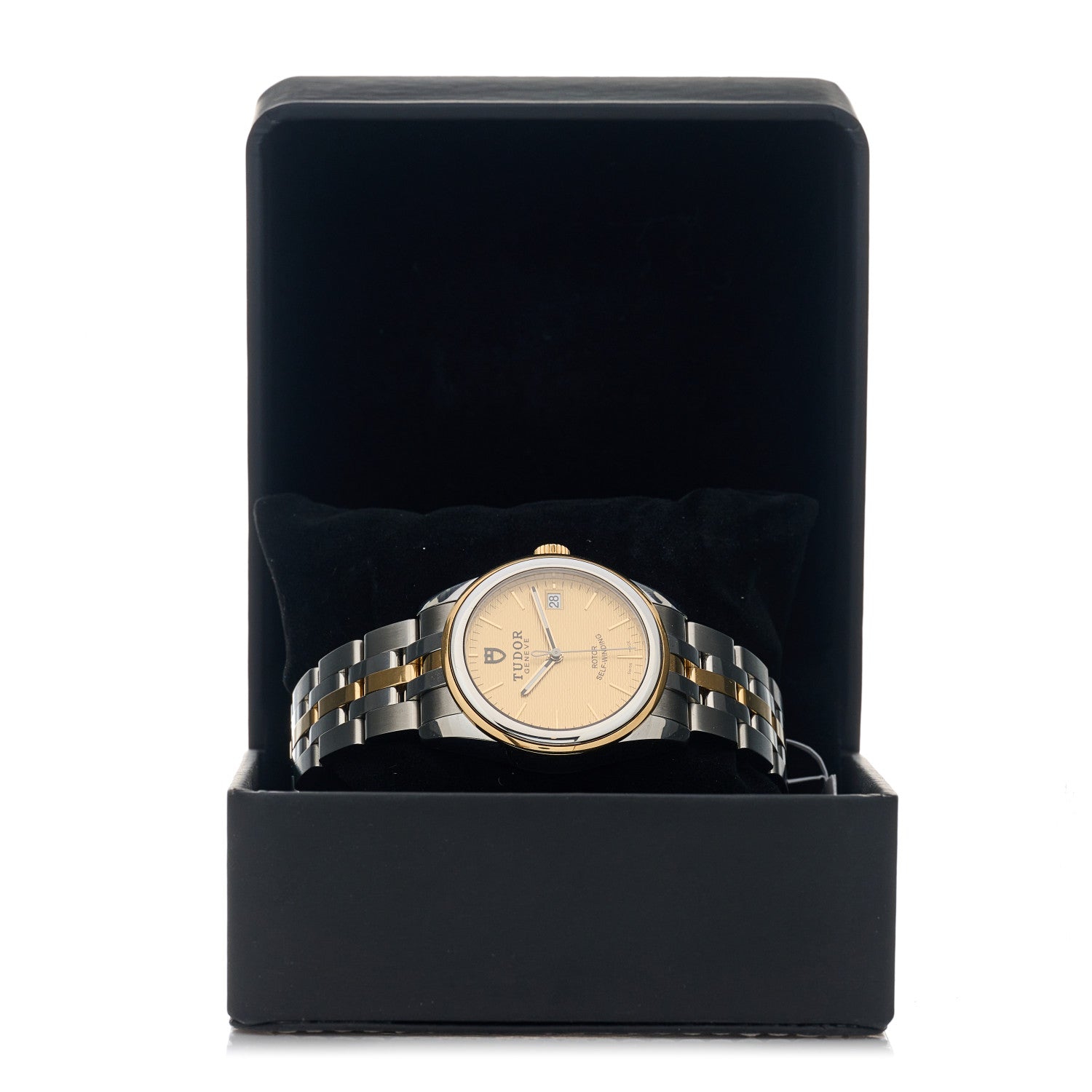 TUDOR Stainless Steel 18K Yellow Gold 36mm Glamour Date Automatic Watch Champagne 55003 5 of 5