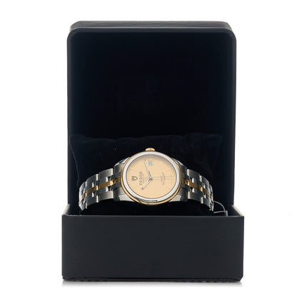 TUDOR Stainless Steel 18K Yellow Gold 36mm Glamour Date Automatic Watch Champagne 55003 5 of 5