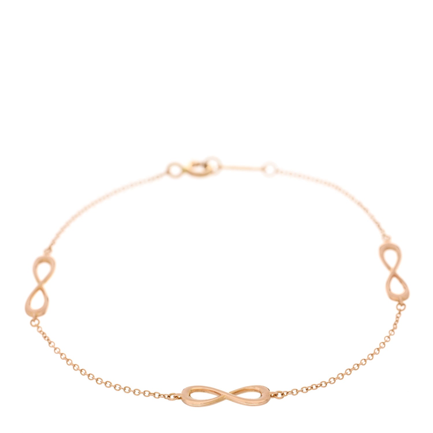 Tiffany 18K Rose Gold Infinity Endless Bracelet 1 of 4