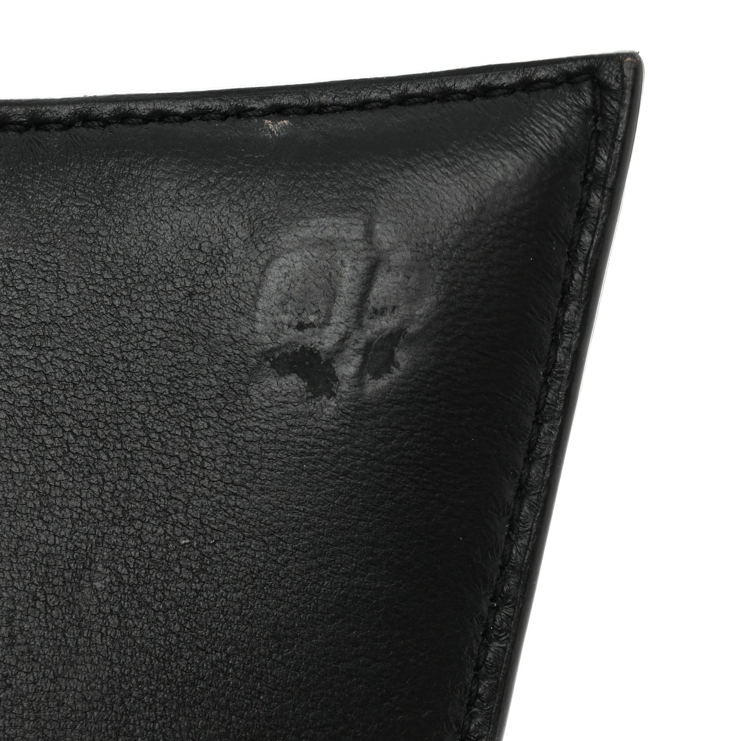 Shiny Calfskin Crocodile Embossed Small Hourglass Top Handle Bag Black