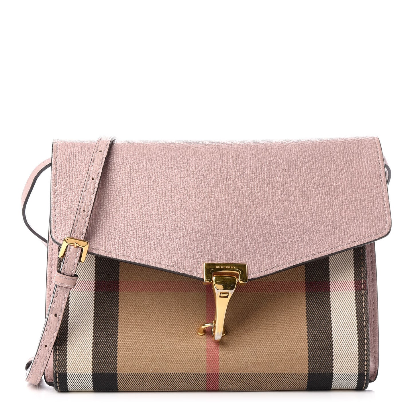 Derby Calfskin House Check Small Macken Crossbody Bag Pale Orchid