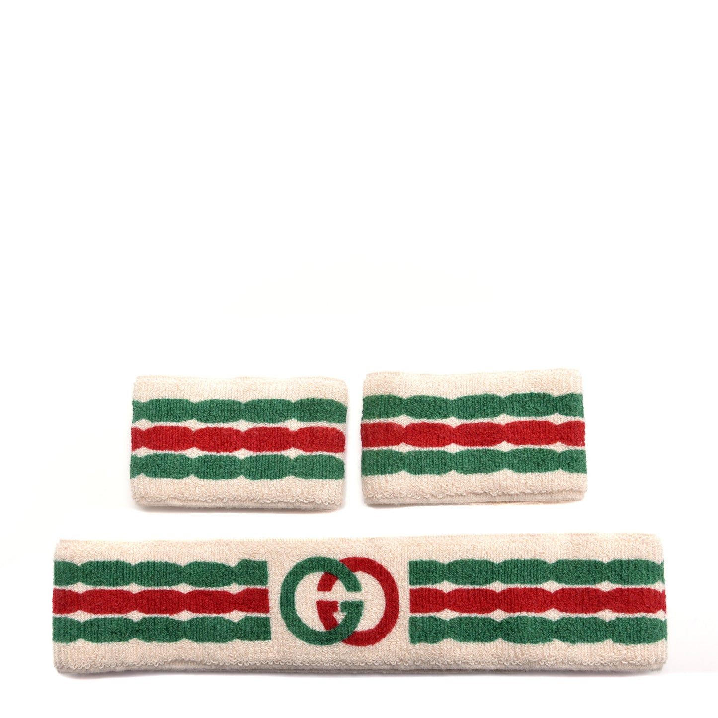 Cotton Interlocking G Headband and Wrist Set M Multicolor