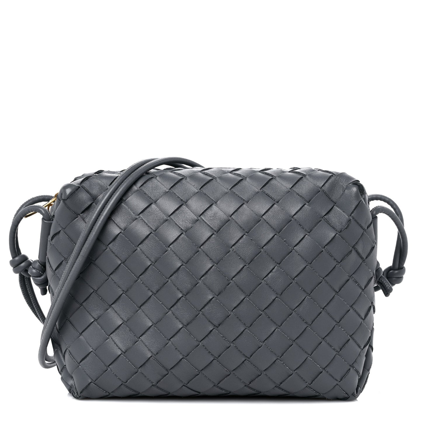 Nappa Intrecciato Small Loop Camera Bag Thunder
