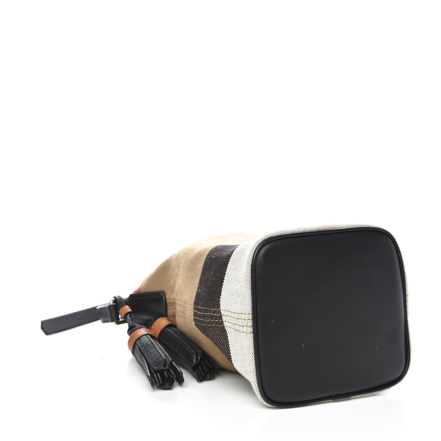 Burberry Canvas Mega Check Mini Ashby Tassel Crossbody Black 5 of 11