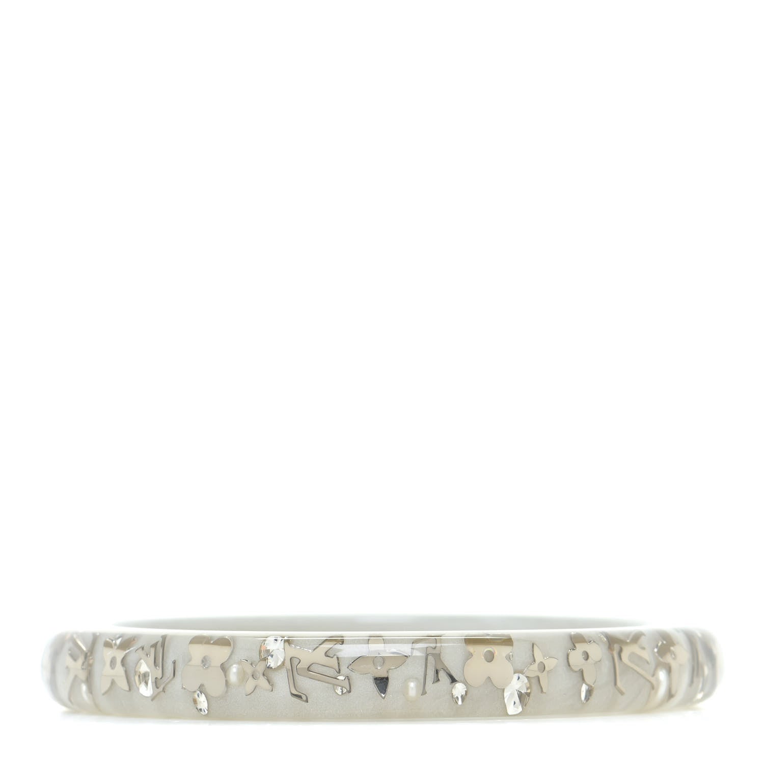 Louis Vuitton Resin Swarovski Medium Inclusion Bracelet PM SIlver 1 of 4