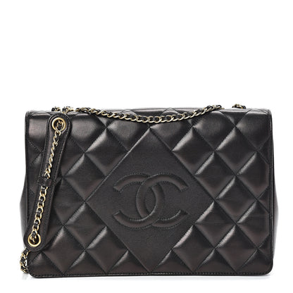 Chanel Lambskin Quilted Medium Diamond CC Flap Black 1 of 20