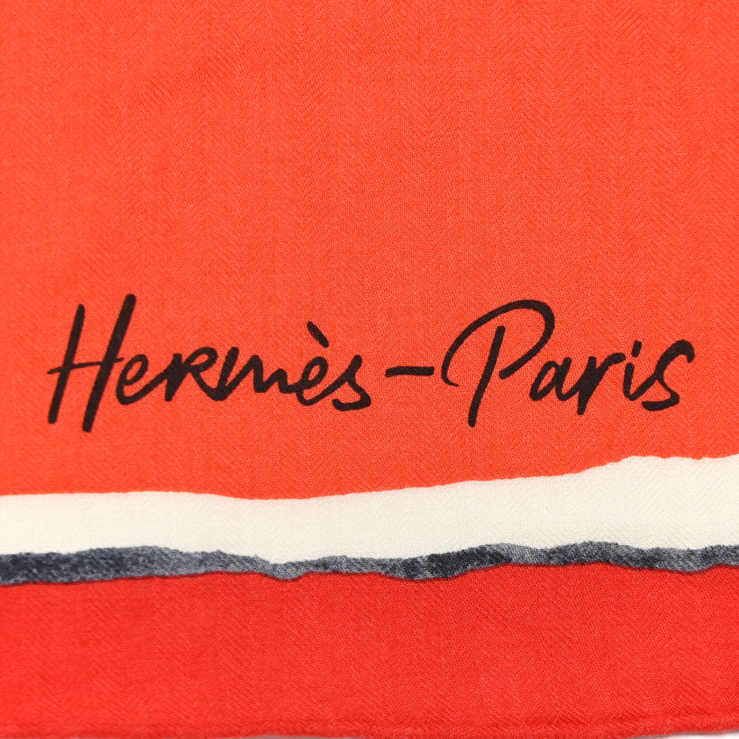 Hermes Cashmere Silk Libre Comme Pegase Shawl 140 Rouge Vermillion 2 of 7