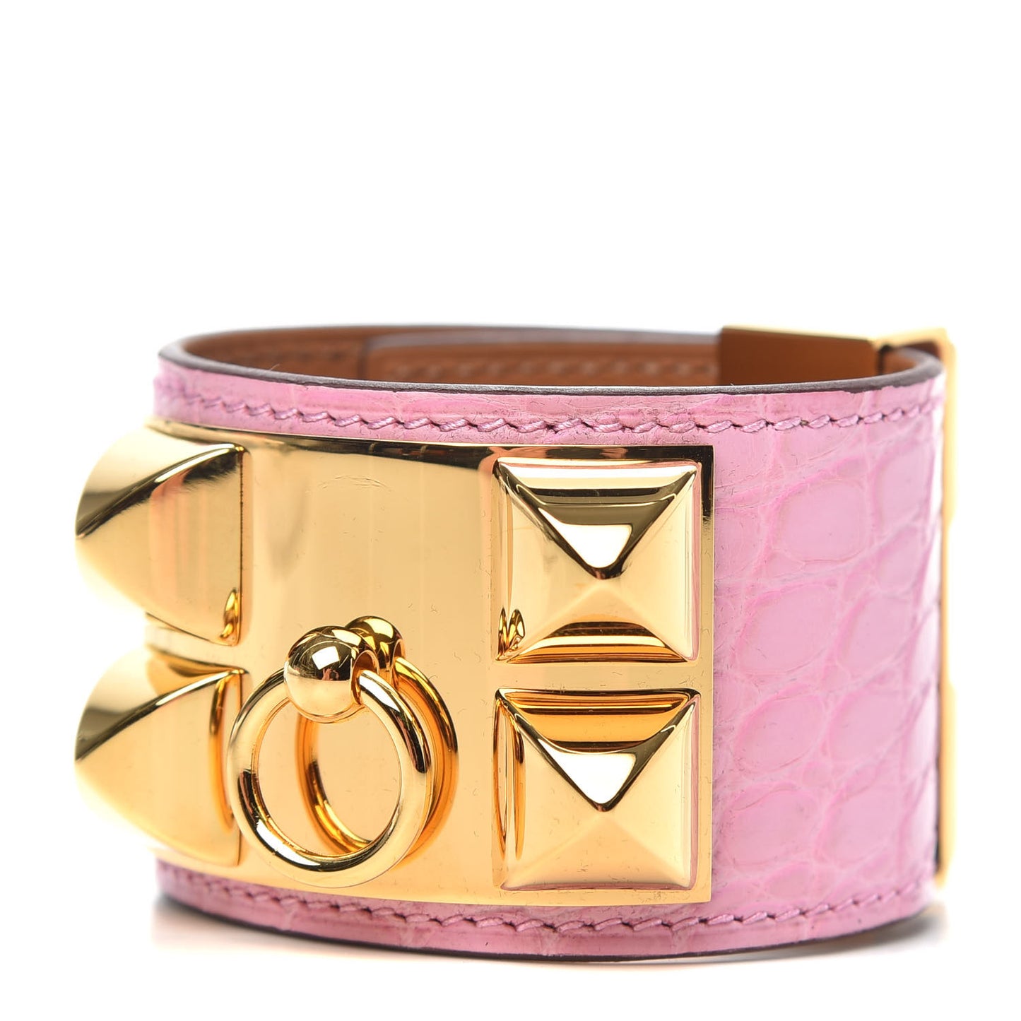 Matte Alligator Collier De Chien CDC Bracelet T1 5P Pink