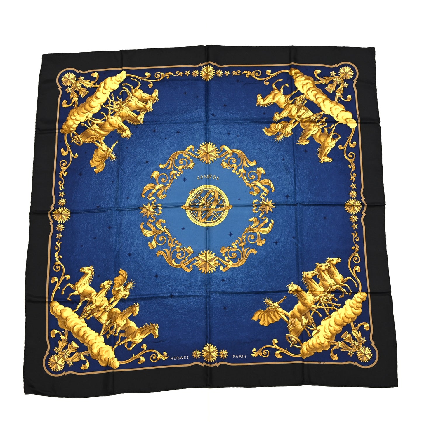 Silk Cosmos Scarf 90 Black