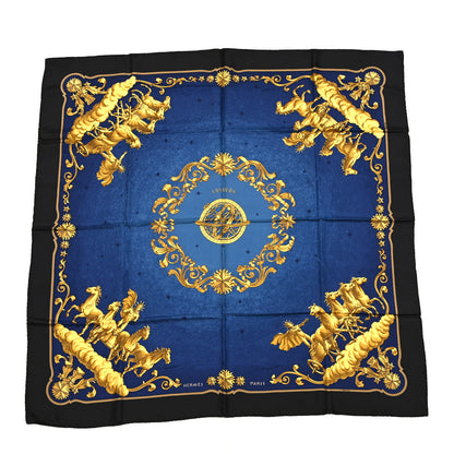 Hermes Silk Cosmos Scarf 90 Black 1 of 5