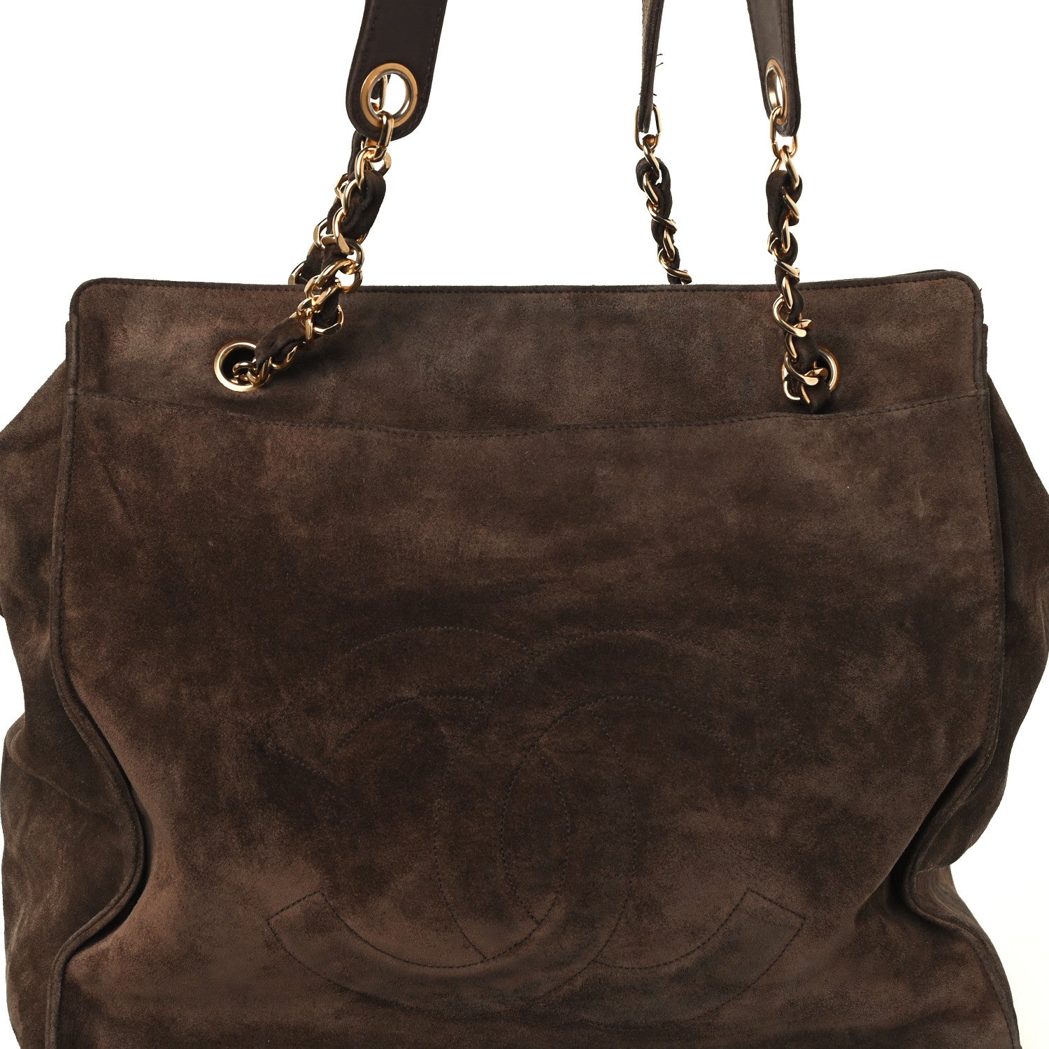 Chanel Suede CC Shoulder Bag Brown 9 of 9