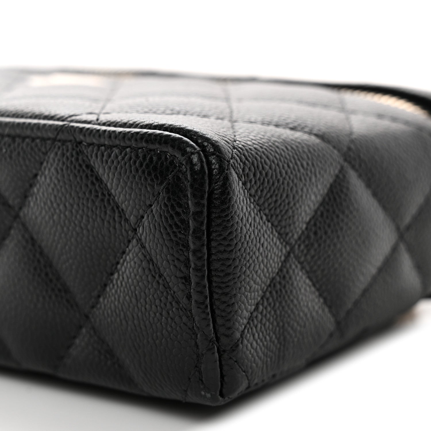 Chanel Caviar Quilted Top Handle Slim Vanity With Chain Black 10 of 11