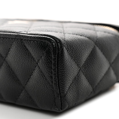 Chanel Caviar Quilted Top Handle Slim Vanity With Chain Black 10 of 11