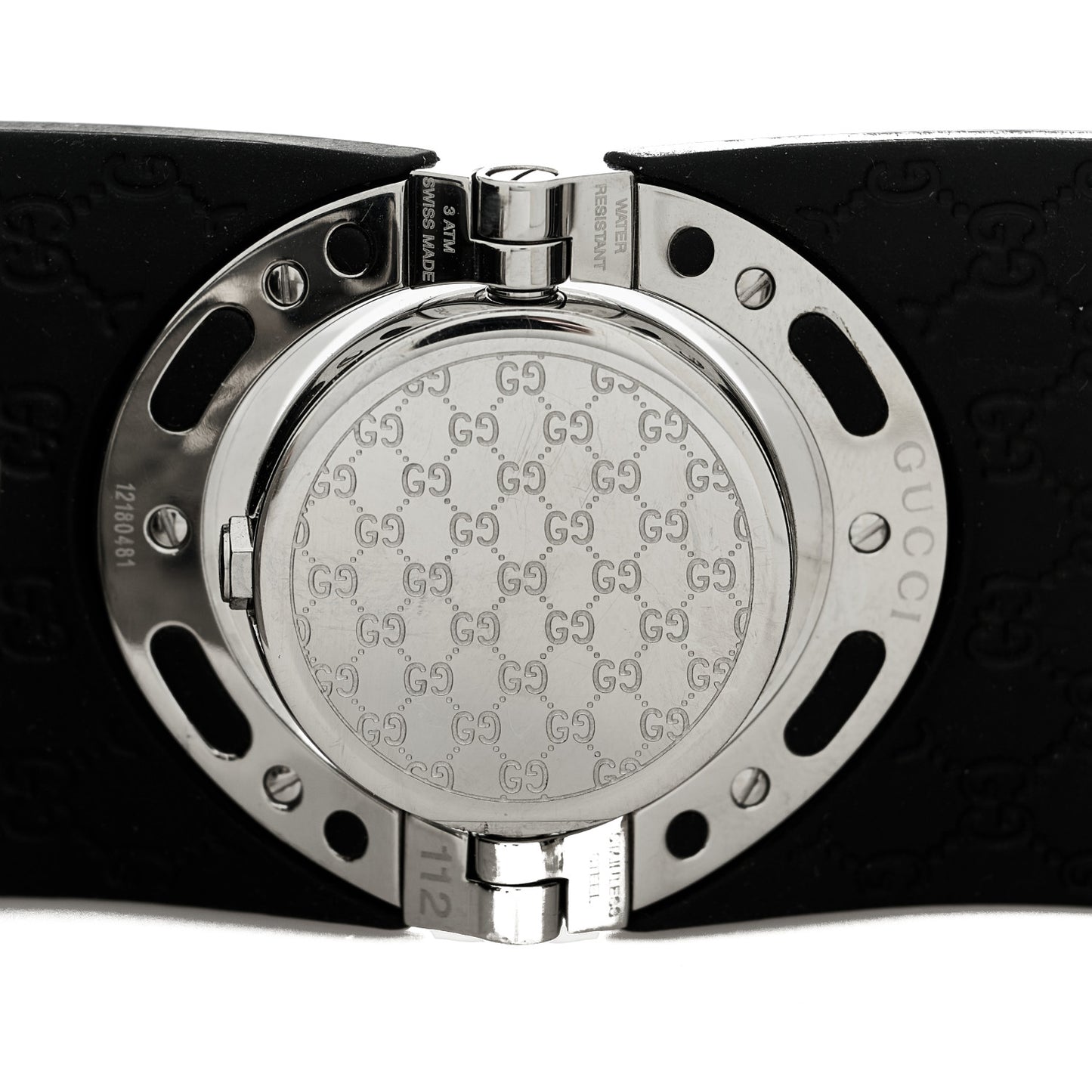 Stainless Steel Rubber 23mm Twirl Quartz Watch Black