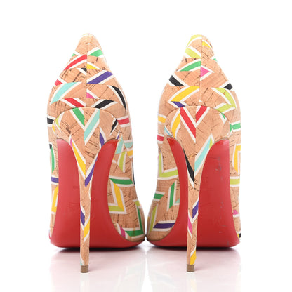 Christian Louboutin Cork Chevron Print So Kate 120 Pumps 39 Multicolor 4 of 10