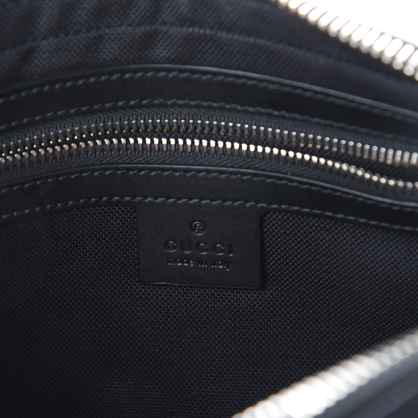 Soft GG Supreme Monogram Web Belt Bag Black Grey