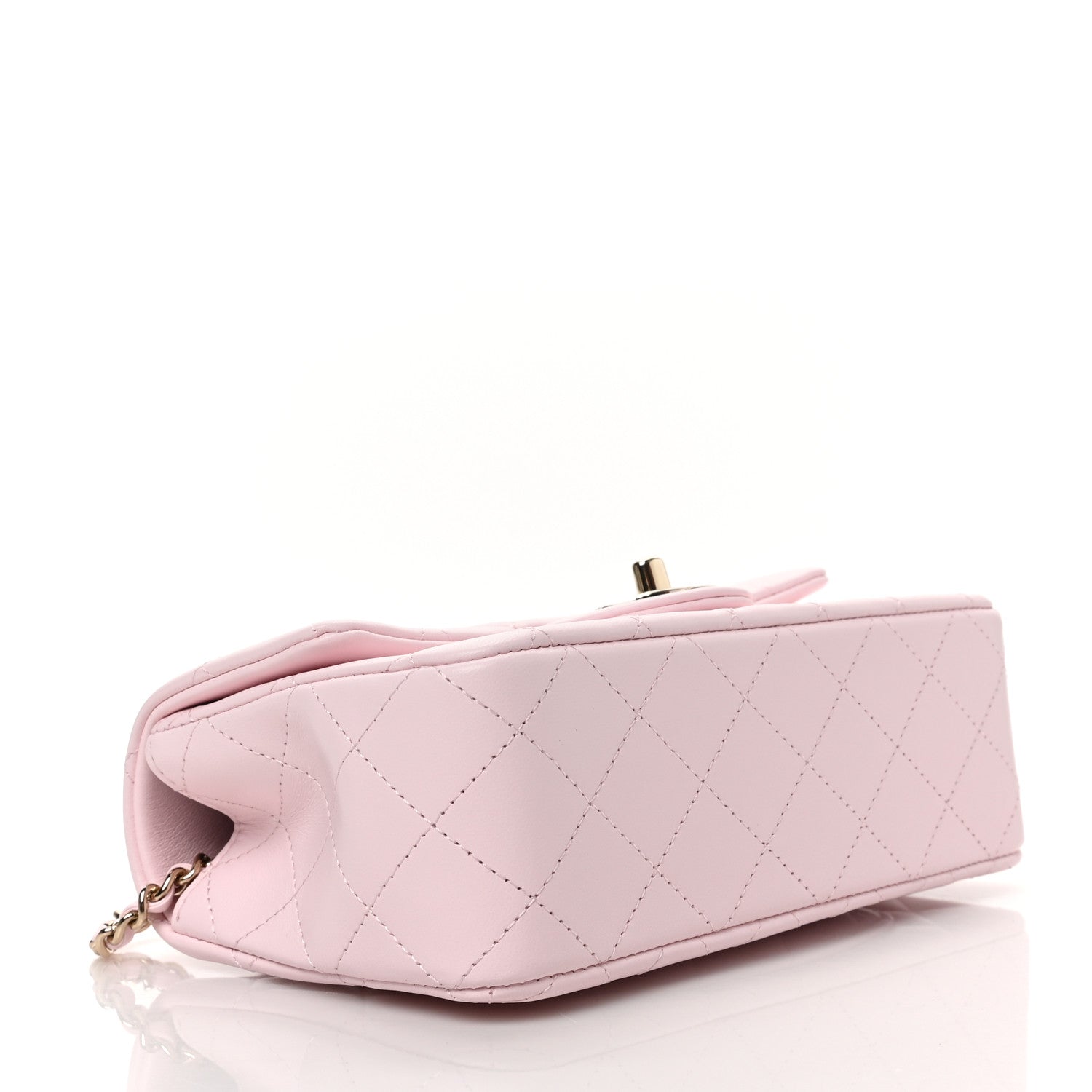 Chanel Lambskin Quilted Mini Top Handle Rectangular Flap Light Pink 4 of 9