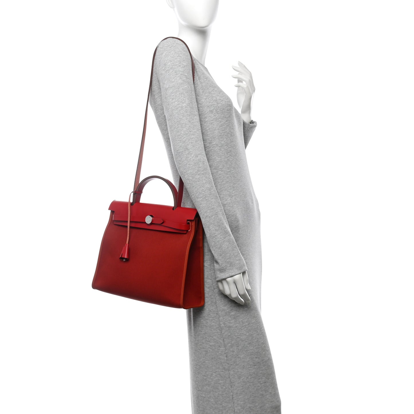 Toile Officier Vache Hunter Verso Herbag Zip 31 PM Rouge Venetian Rouge Piment Rose Extreme