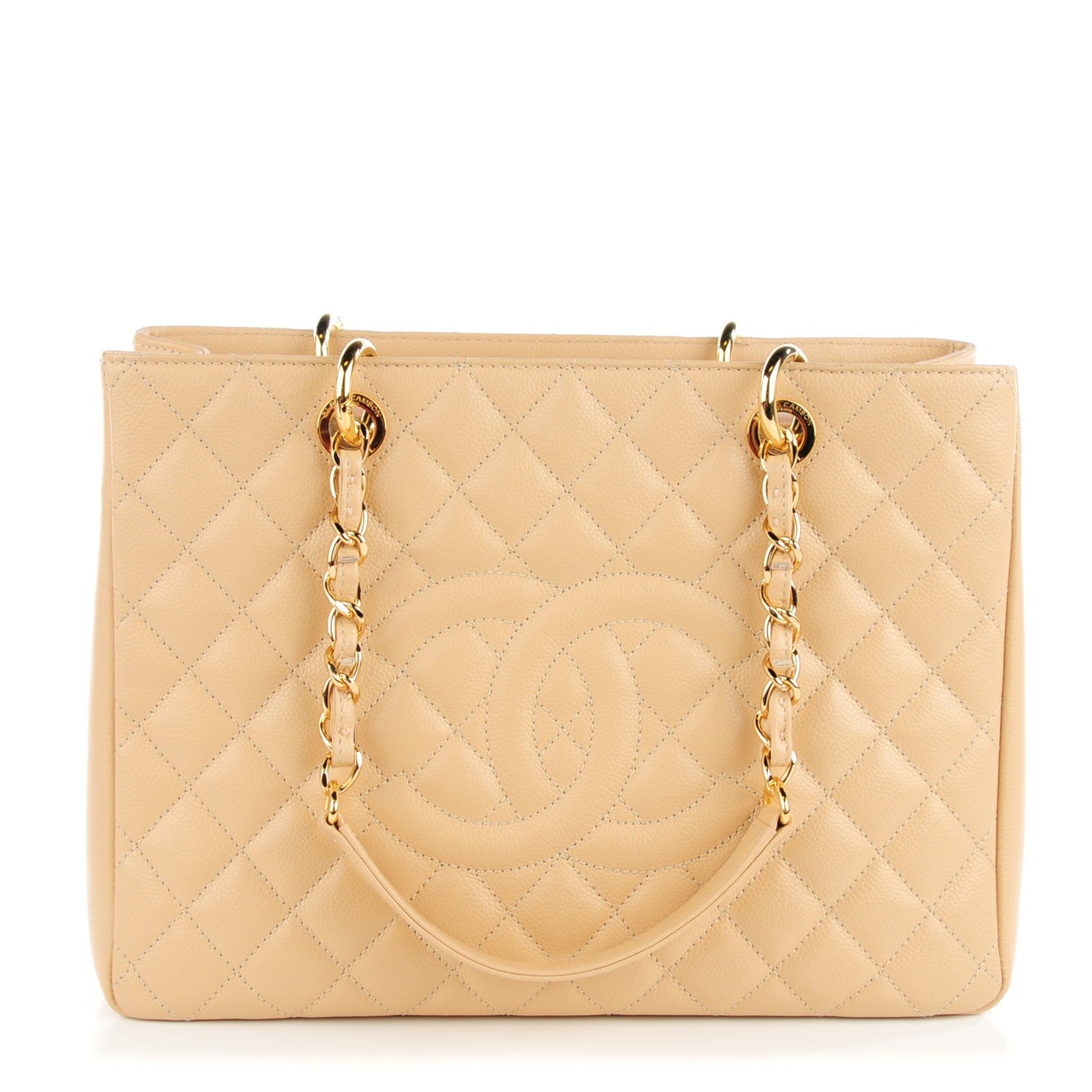 Chanel Caviar Quilted Grand Shopping Tote GST Beige Clair 1 of 7