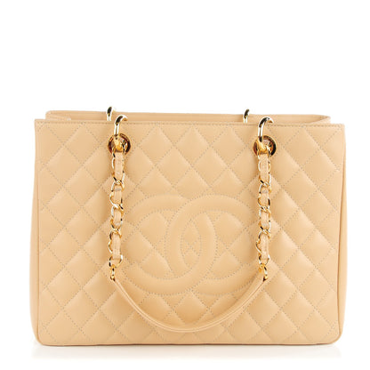 Chanel Caviar Quilted Grand Shopping Tote GST Beige Clair 1 of 7