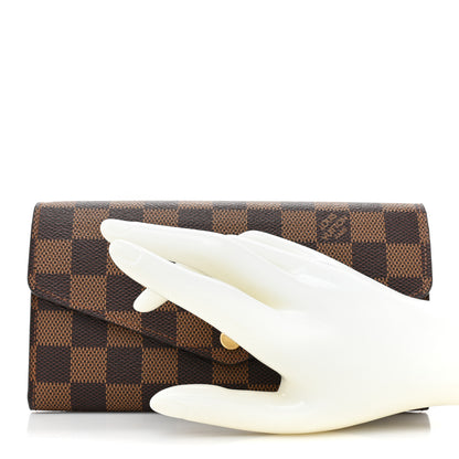 Louis Vuitton Damier Ebene Sarah Wallet NM 2 of 11