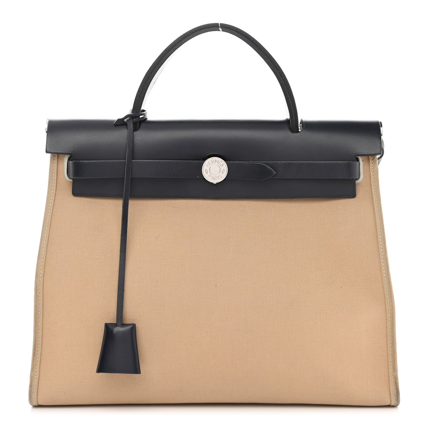 Hermes Vache Hunter Toile Herbag Zip 31 PM Trench Bleu Indigo 3 of 17