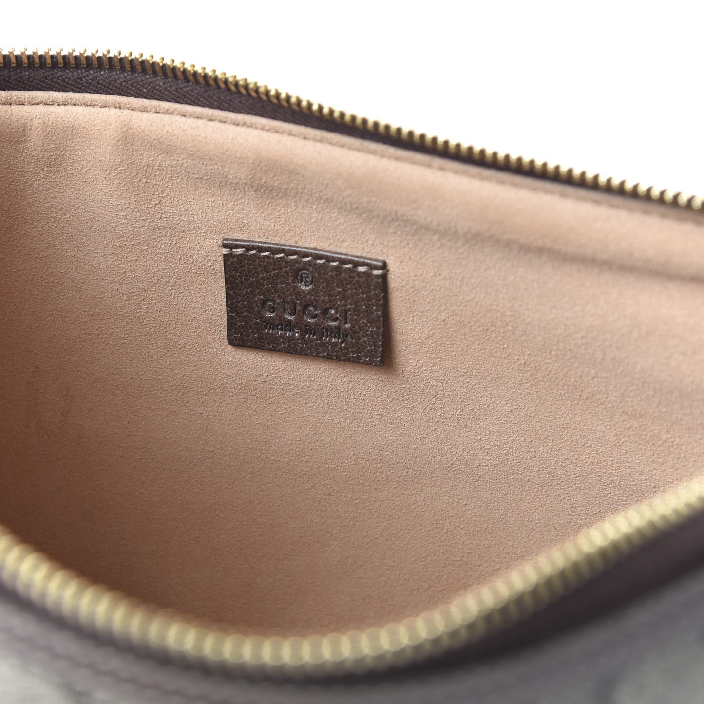 GG Supreme Monogram Large Ophidia Pouch Clutch Brown