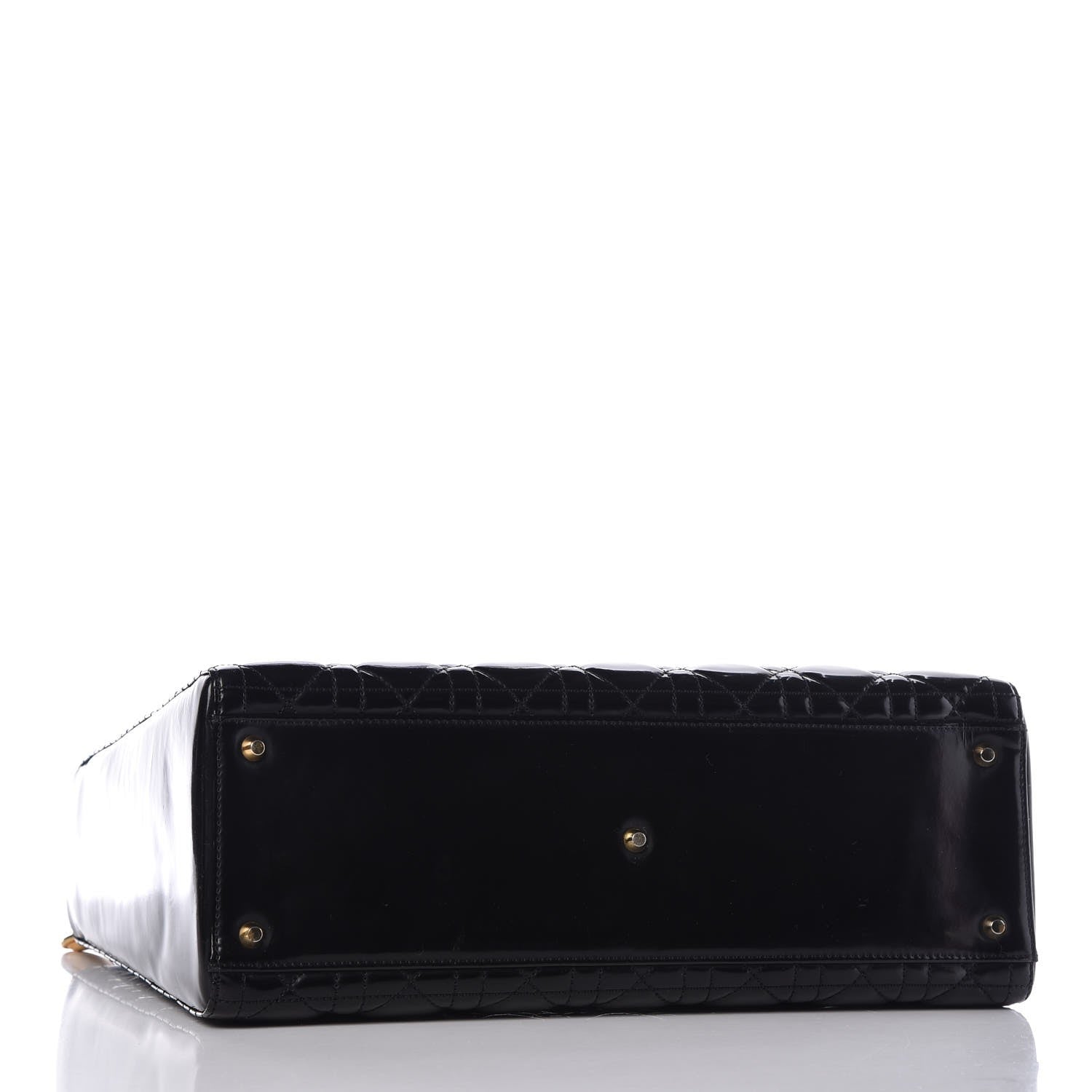 Christian Dior Glazed Calfskin Cannage Large Lady Dior Black 4 of 8