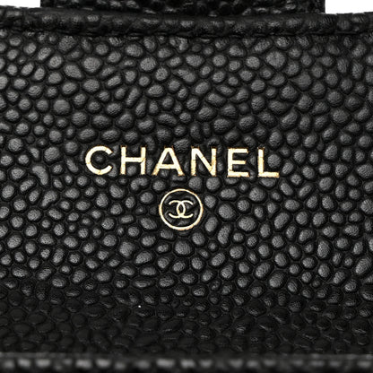 Chanel Caviar Quilted Flap Card Holder Wallet Black 6 of 9