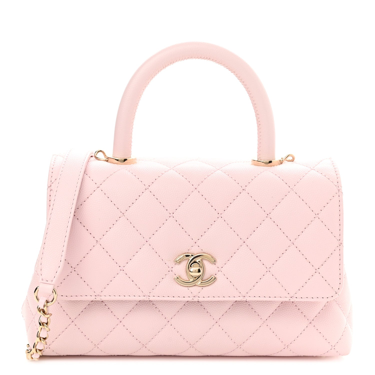 Chanel Caviar Quilted Mini Coco Handle Flap Light Pink 1 of 9