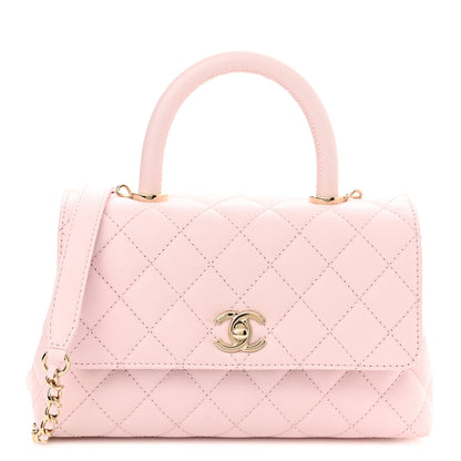 Chanel Caviar Quilted Mini Coco Handle Flap Light Pink 1 of 9