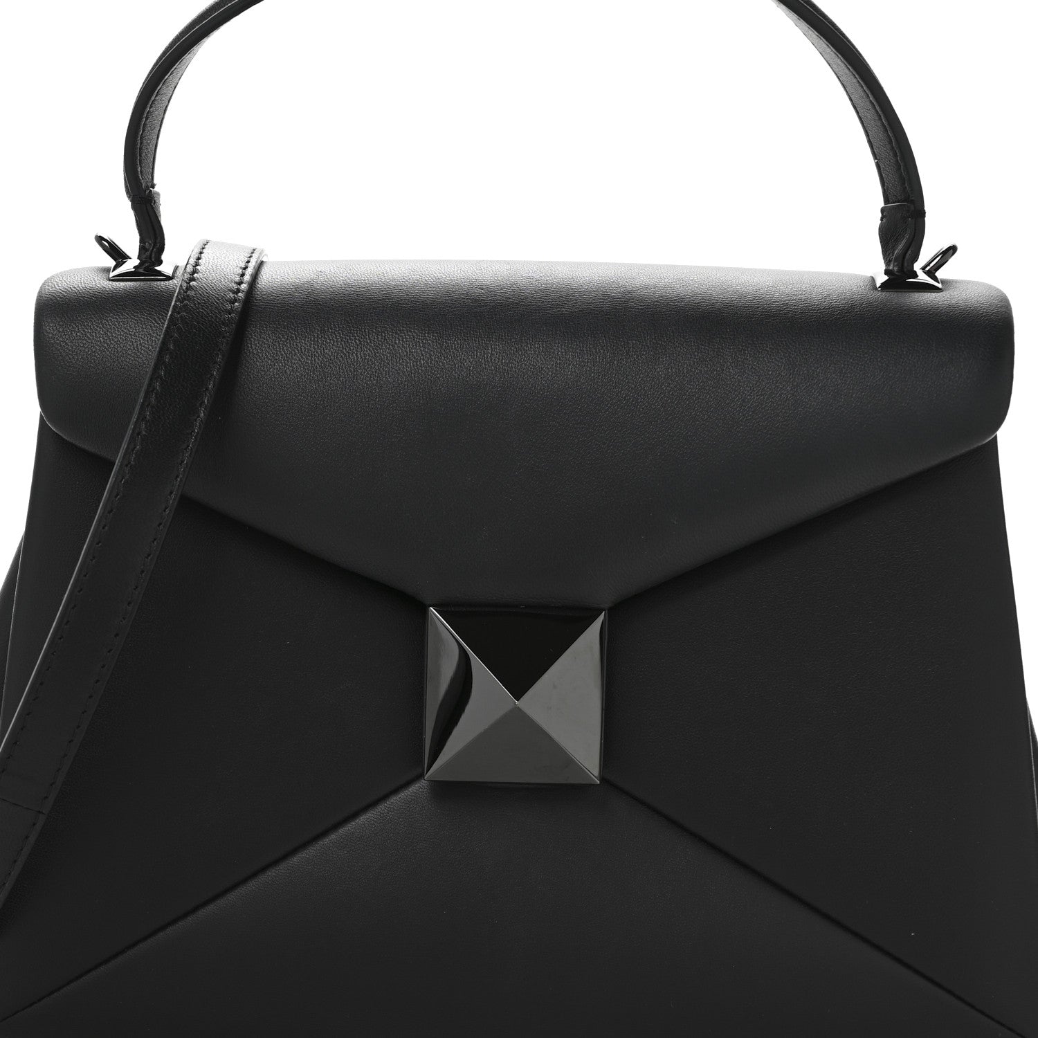 Valentino Garavani Nappa Small One Stud Top Handle Bag Black 7 of 10