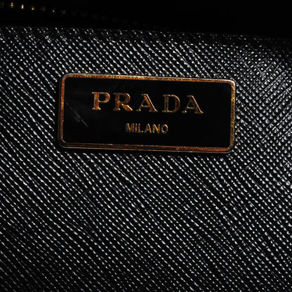 Prada Saffiano Lux Galleria Front Pocket Tote Black 7 of 10