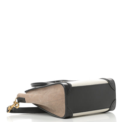 Celine Bullhide Calfskin Nano Tri-Color Luggage White 4 of 13