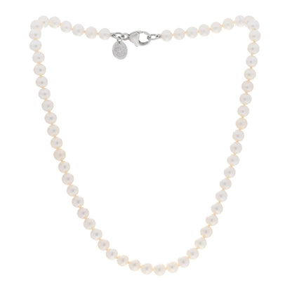 Tiffany Sterling Silver Freshwater Pearl 5-6mm Ziegfeld Necklace 3 of 5