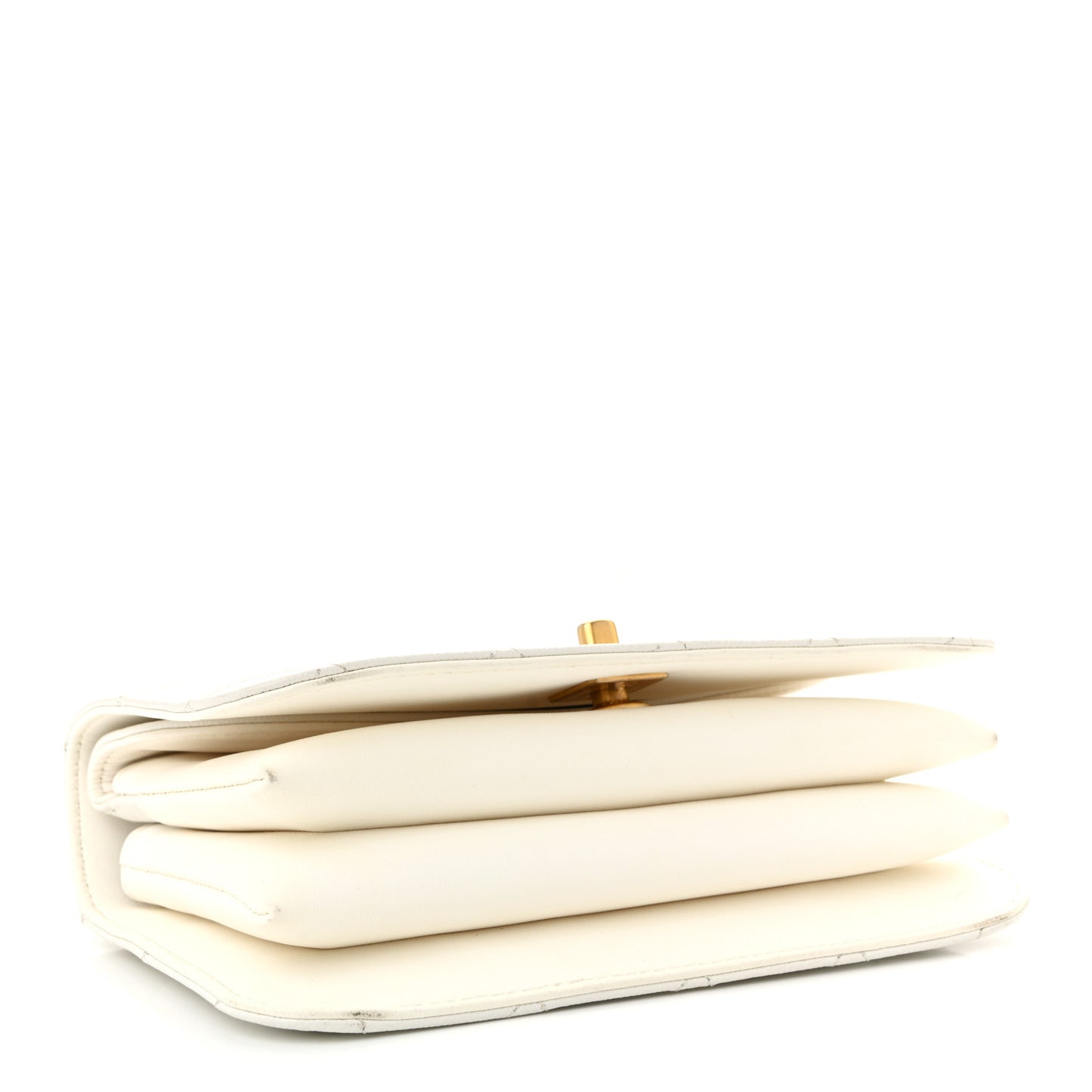 Caviar Quilted Mini Top Handle Flap White