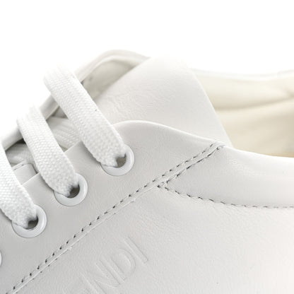 Fendi Vitello Logo Womens Low Top Sneakers 35.5 White 10 of 11
