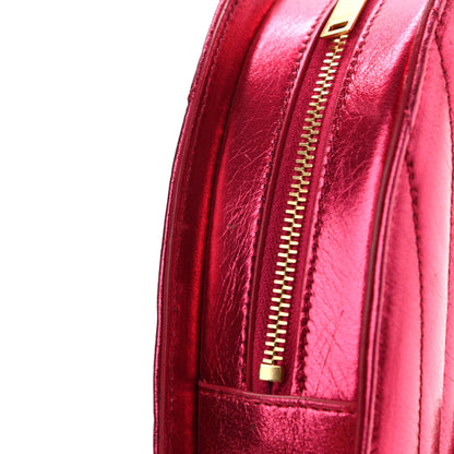 Saint Laurent Metallic Calfskin Matelasse Chevron Monogram Small Love Heart Chain Bag Red 12 of 14