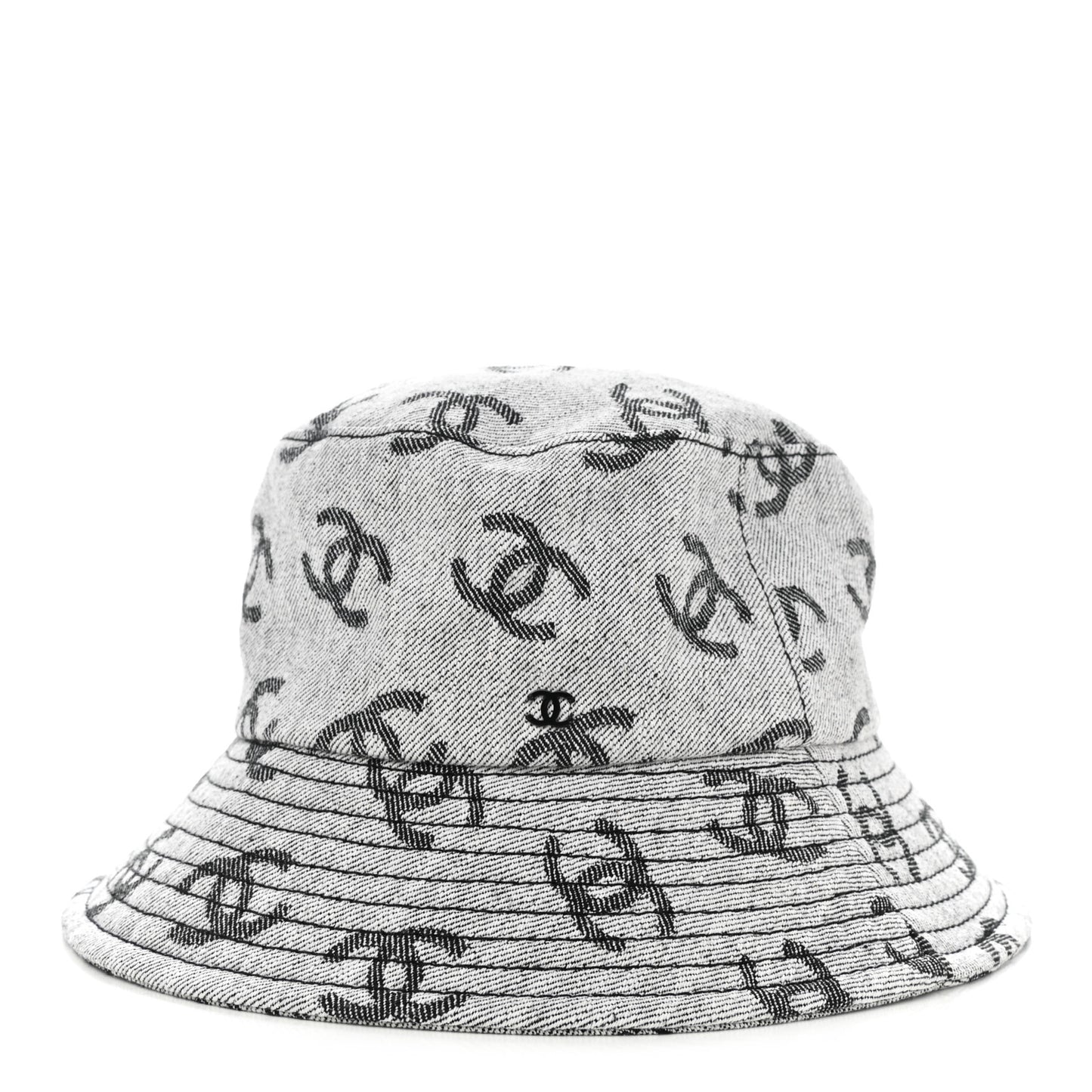 Denim CC Bucket Hat M White Black
