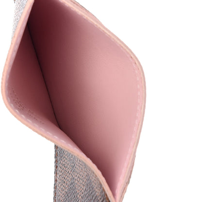 Louis Vuitton Damier Ebene Caissa Card Holder Rose Ballerine 5 of 7
