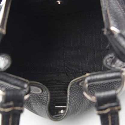 Prada Vitello Daino Shoulder Bag Black 4 of 13
