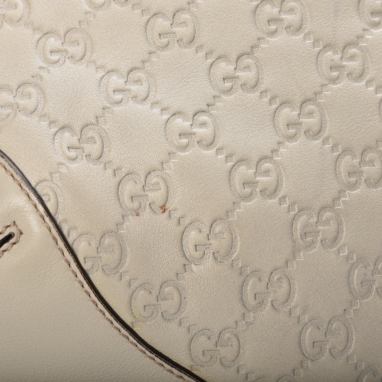 Guccissima Peggy Bamboo Top Handle Bag Ivory