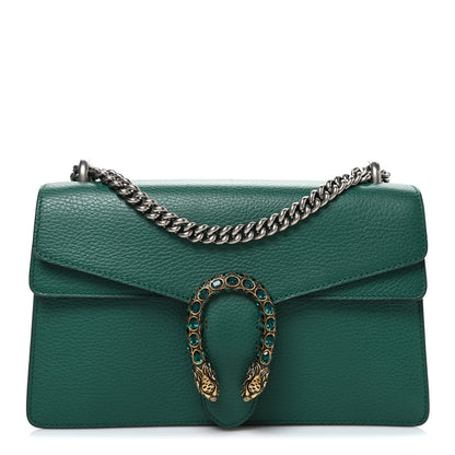 Gucci Pebbled Calfskin Small Dionysus Shoulder Bag Emerald 1 of 10