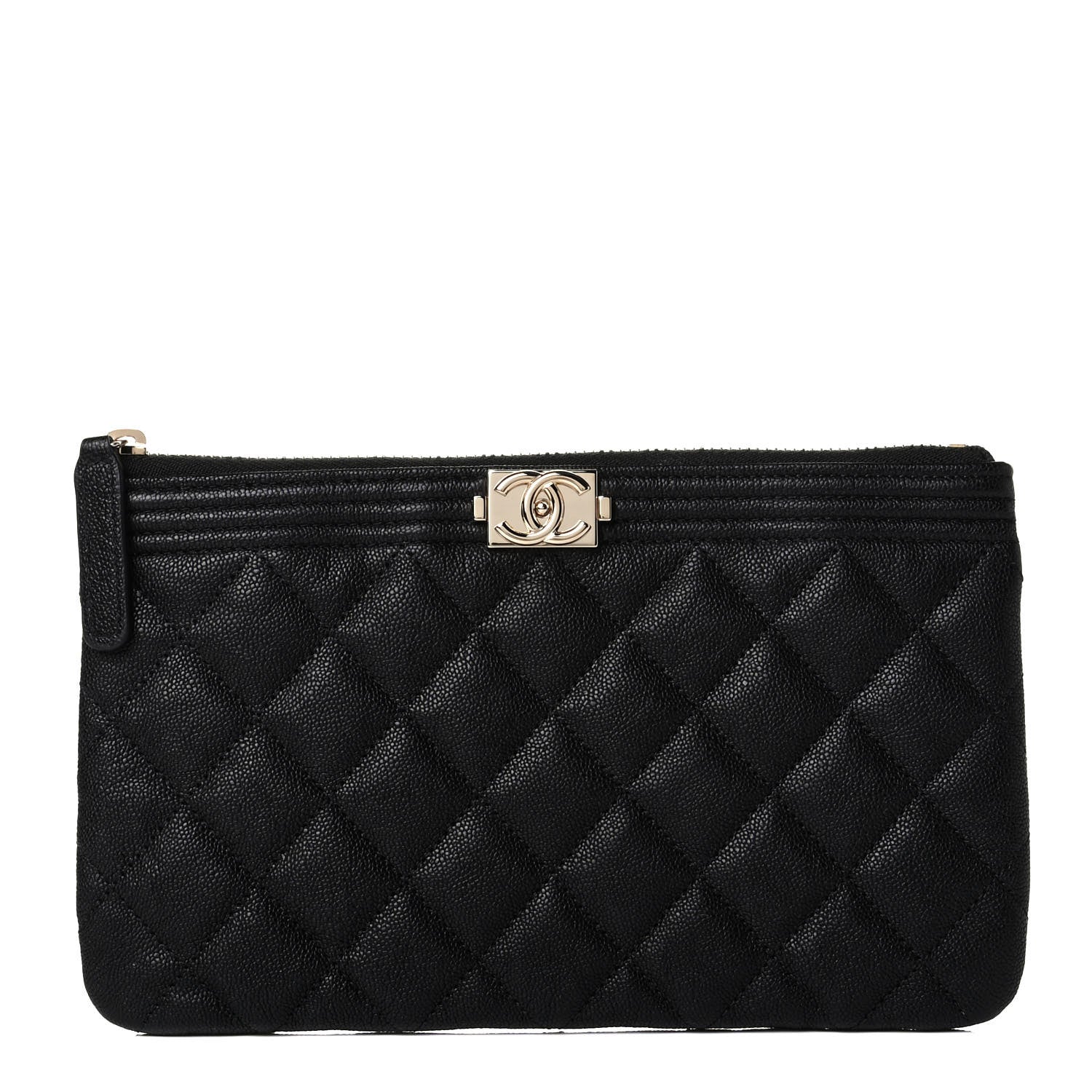 Chanel Caviar Quilted Small Boy Cosmetic Case Black 1 of 4