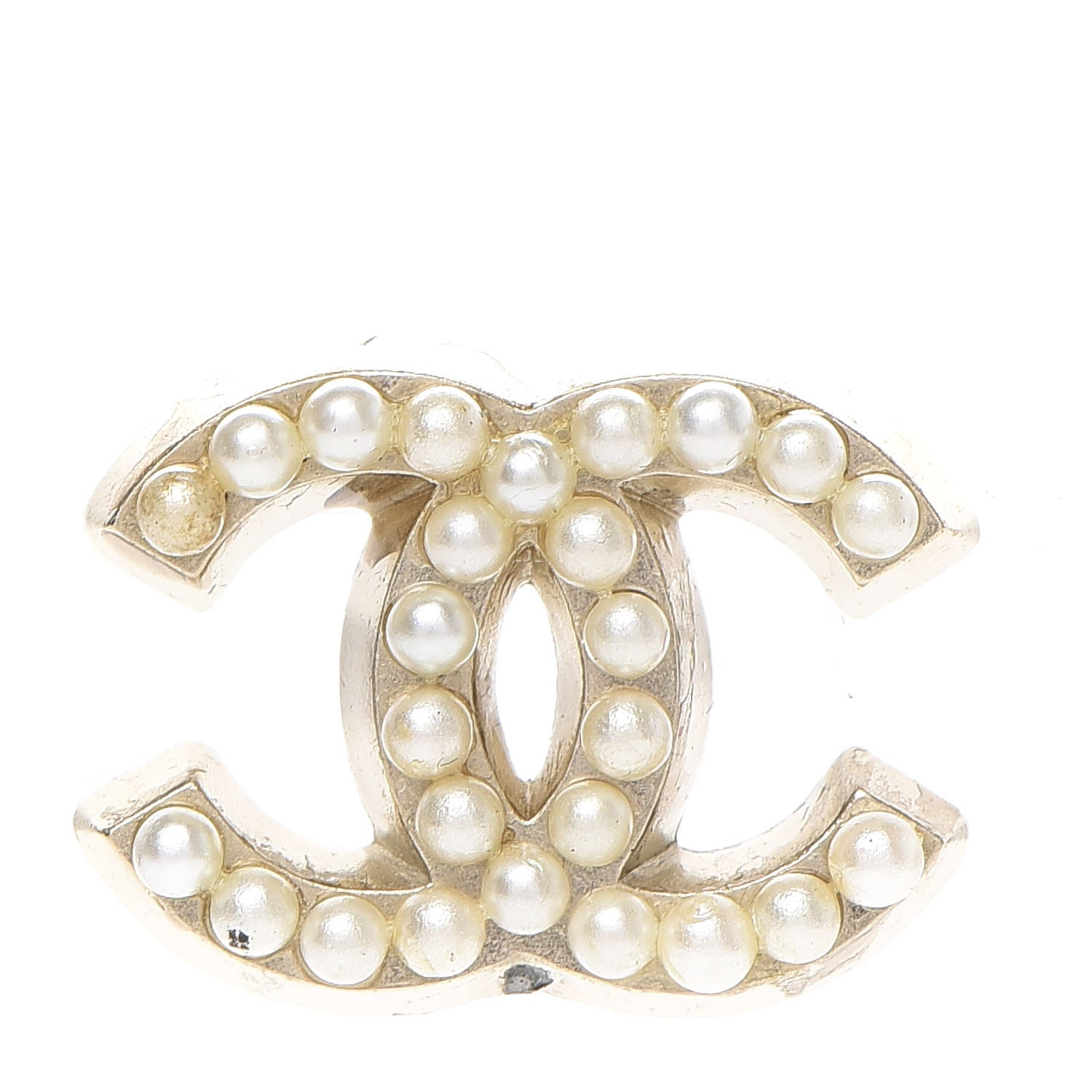 Chanel Pearl CC Brooch Gold 1 of 5