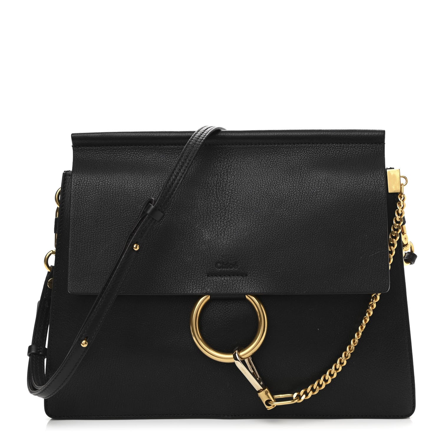 Chloe Goatskin Medium Faye Shoulder Bag Black 1 of 10