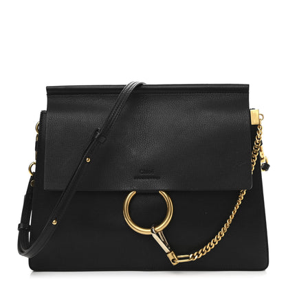 Chloe Goatskin Medium Faye Shoulder Bag Black 1 of 10